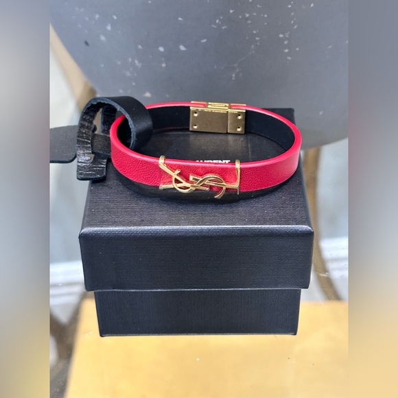 Yves Saint Laurent Monogram Leather Bracelet - Picture 4 of 4